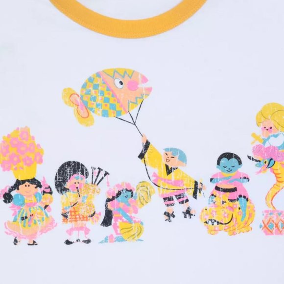 NWT Disney It's a Small World Ringer T-Shirt for Adults Disney 50th Anniversary - Picture 3 of 7